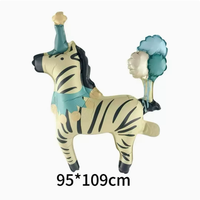 Nouveaux ballons en aluminium sur le thème du cirque, Glabos Clown, Lion de mer, Lion, Zèbre, ballons de dessin animé pour enfants, décoration de fête d'anniversaire, carnaval