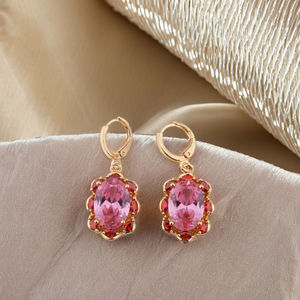 Regalo di <span class=keywords><strong>natale</strong></span> Lungo Appeso Zircone Cristallo Colorato <span class=keywords><strong>Filo</strong></span> di Seta Druzy 18K <span class=keywords><strong>Oro</strong></span> Orecchino Gocce - Product Image 4