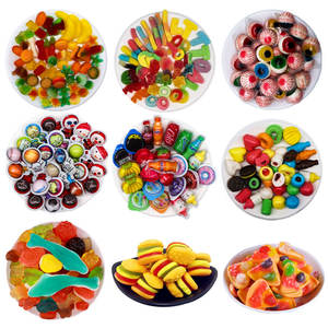 Gummy Eyeballs Marshmallow Candy Lollipop Candy Fried Egg Tablet Pulsera Hot Dog Candy CC Stick - Product Image 3