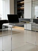 Nouvelle table en acrylique transparente en forme de U, pliable à chaud, personnalisable, table d'appoint mobile, artisanat.