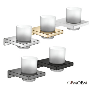 Portabicchieri e Portaoggetti Ecologico con Finitura PVD Antiscivolo per Bagno e Hotel - Product Image 1