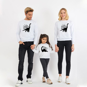 เสื้อสเวตเตอร์แขนยาวสำหรับแม่และลูกสาวลูกชายเสื้อผ้ากีฬาแบบเข้าชุดสำหรับครอบครัวฤดูใบไม้ร่วงฉลากส่วนตัว - Product Image 6