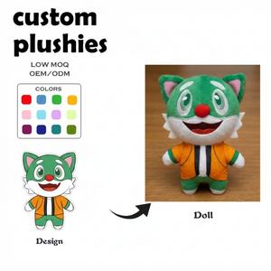 Peluches Personalizados con Logotipo, Fabricante de Juguetes de Peluche, Peluche de Troll Azul con Chaqueta, MOQ Bajo, OEM, ODM, Muñeco de Peluche Animal - Product Image 5