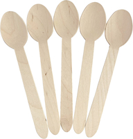 Cuillères à soupe jetables en bois de luxe, robustes, écologiques et biodégradables, pour la restauration haut de gamme et les événements festifs