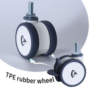 2.5 นิ้ว เงียบสงบ 360 องศา °   ล้อรถเข็นเด็กแบบหมุนได้ ลดแรงกระแทก พร้อมเบรก - Product Image 5