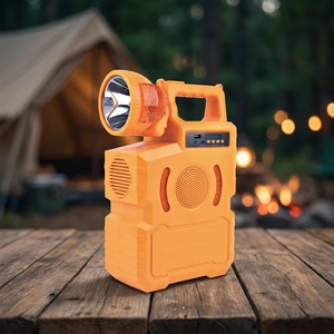 Solar Powered <b>Speaker</b>/Radio/Bluetooth/Headset/<b>USB</b> With Pure Sine Wave Battery Flashlight 2 Universal Sockets YC-E-12V-300W YC-E- - Product Image 3