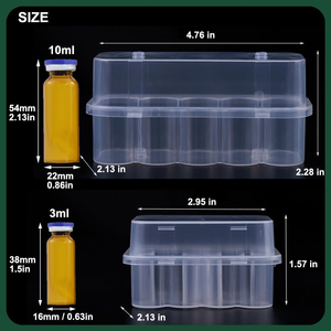 Boîte de rangement pour vaccins en poudre lyophilisée transparente en plastique PP de 3 ml à 20 ml, avec logo personnalisé, fabriquée au Guangdong, pour 2 à 10 flacons de 5 ml - Product Image 6