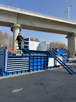 Presse à balles hydraulique horizontale automatique à porte fermée de 125 tonnes pour le recyclage des bouteilles en PET, du papier usagé, des canettes, des boîtes en carton