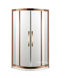 Mampara de Ducha Curva Personalizada de <span class=keywords><strong>Vidrio</strong></span> Templado para <span class=keywords><strong>Baño</strong></span>, Cabina de Ducha Esquinera Portátil - Product Image 1
