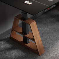 Table de bureau électrique relevable, table d'ordinateur, établi, bureau intelligent en bois massif