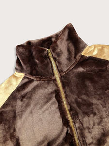 Plus Size Men's <b>Patchwork</b> Street Style Contrast Color Stand Collar <b>Jacket</b> for Spring Fall Winter - Product Image 5