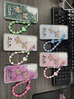 Coque de téléphone en TPU scintillante avec chaîne pour Samsung A56 A36 A35 S26 A32 A17 et TECNO Spark50 Pop20 Camon50 – Housse arrière pour filles