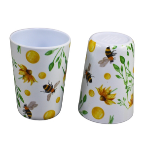 Mug en mélamine Summer Bee and Daisy, réutilisable, design personnalisé pour une utilisation en intérieur et en extérieur - Product Image 5