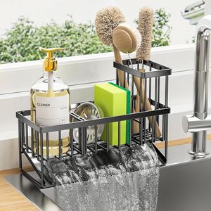 <b>Kitchen</b> Stainless Steel Rustproof Sink Drain Rack Soap <b>Sponge</b> Rack Dish Brush <b>Holder</b> Sink Organizer Drip Tray Sink Caddy - Product Image 1