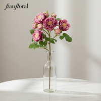 FONG IAN 76cm Rozen Spray Kunstbloemen Zijden Bloem Handgemaakte Kunstbloemen Multi-Head Realistische Bloemen Multi-head Rozen