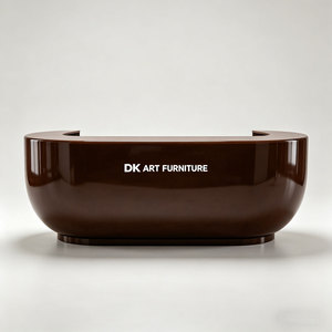 Modern Creative FRP Art Reception Desk Customized for Office Lobby Check-In Counter - Product Image 6