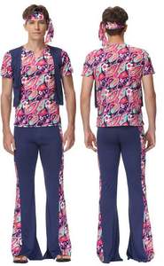 Disfraz Retro de los 70 para Fiesta Hippie Disco de Halloween, Disfraz de Poliéster para Espectáculo de Hip Hop y Baile de Graduación - Product Image 6