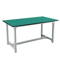 Banc de travail antistatique personnalisé en alliage d'aluminium, table d'inspection, table de travail en profilé d'aluminium, table d'atelier d'usine