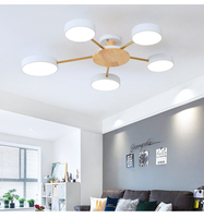 Lustre LED nordique moderne en bois de Style Macaron pour cuisine, chambre à coucher, salon, salle à manger, décoration en fer, décoration de la maison