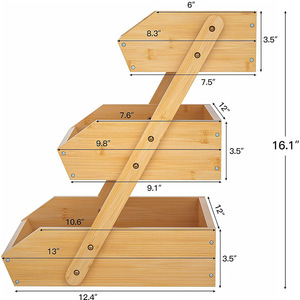 Multi Layer Snack Shelf L Size Stackable Draining Rack For <b>Kitchen</b> Fruit Vegetable Storage - Product Image 3
