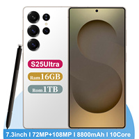 Teléfono Móvil S25 Ultra en Oferta, 16GB de RAM, 1TB de Almacenamiento, 5G, Pantalla de 7.3 Pulgadas, Deca Core, Desbloqueo por Reconocimiento Facial