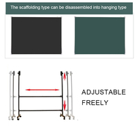 Chevalet de tableau blanc magnétique pliable et réglable VCW, en métal argenté/noir, mobile, 60-120 cm, pour usage scolaire et de bureau