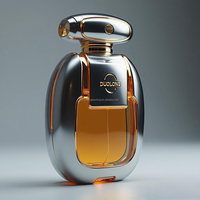 Nouvelle conception, flacons de parfum en verre transparent unisexes de 50 ml et 100 ml avec vaporisateur, logo personnalisé, boîte de luxe