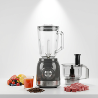 1,5L Glazen Pot 800W Multifunctionele Snijder Rasp Mixer Voedselverwerker Blender IJsvergruizer Roestvrijstalen Messen