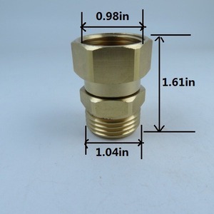 Solid Brass Hose Connector Adapter 3/4 GHT Threaded For Garden Water Connectors - Product Image 3