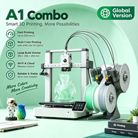 EU Bamboo Lab A1 Combo Printer 3D FDM PLA Multi-Warna Kecepatan Tinggi Otomatis Penuh untuk Industri, Perataan Baru, Garansi 1 Tahun, Prototyping