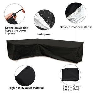 Housse de canapé d'angle en tissu Oxford 210D imperméable, protection anti-UV pour meubles d'extérieur, housse en forme de L - Product Image 4