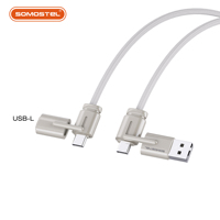 Kabel USB Type-C Multifungsi SOMOSTEL Super Fast Charging 4 in 1 untuk iPhone, Kabel Tipo C Carga Rapida