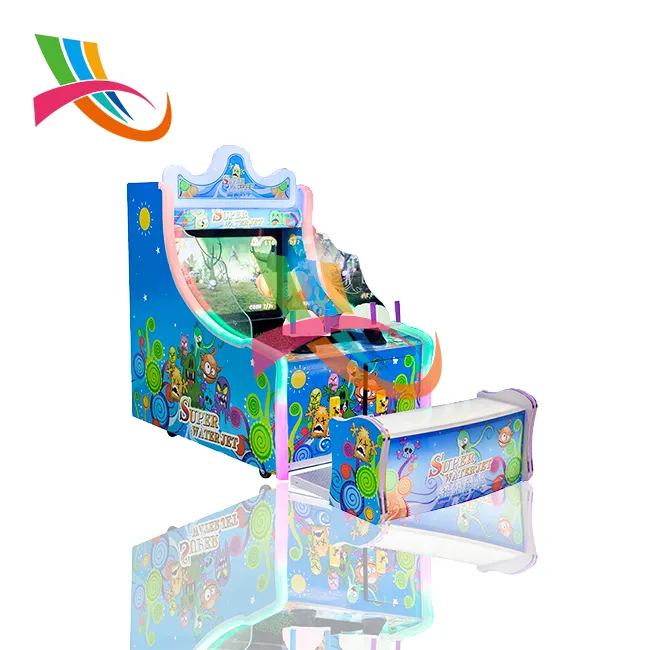 Indoor Amusement Zone Kids 2 player coin operated Water Shooting Redemption Game Machine with card reader