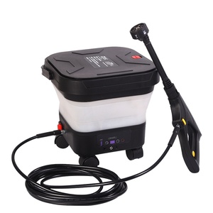 Lave-auto pliable <span class=keywords><strong>Amazon</strong></span> noir/blanc, portable, haute puissance, haute pression, pistolet à eau, seau, machine de nettoyage de voiture - Product Image 5