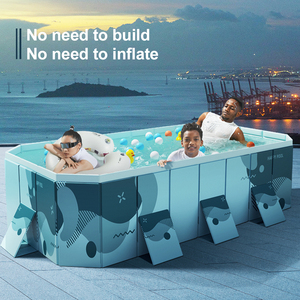 No Build No Inflate Foldable Swimming <strong>Pool</strong> <strong>Large</strong> Family Portable Above <strong>Ground</strong> <strong>Pool</strong> for Kids Adults Summer Water Fun - Product Image 1