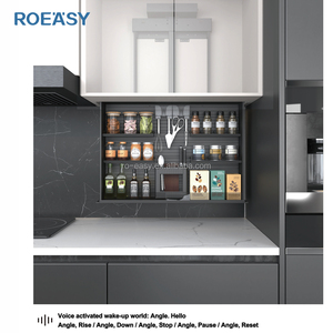 Cestello Meccanismo Verticale Automatico per Pensile da Cucina ROEASY KL-800TS4 Serie Angel in Alluminio con Sollevamento Intelligente Portaspezie - Product Image 2
