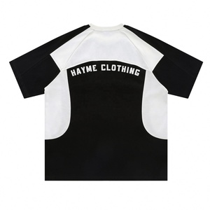 Marque privée deux tons Tshirt Logo personnalisé T-shirt surdimensionné pour hommes en vrac - Product Image 2