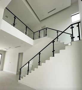 Barandilla <span class=keywords><strong>de</strong></span> Vidrio <span class=keywords><strong>de</strong></span> Acero Inoxidable Negro <span class=keywords><strong>de</strong></span> Alta Calidad para Escaleras, Balcones y Uso Exterior - Product Image 1