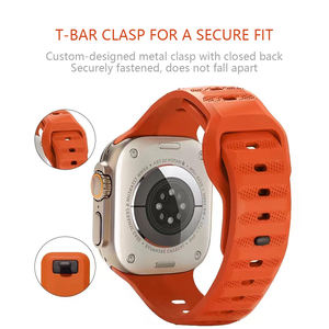 Correa Deportiva de Silicona para Apple <span class=keywords><strong>Watch</strong></span>, Correa Deportiva de Flúor de 49mm, 40mm, 44mm, 45mm, 38mm, para Iwatch Series 8, 7, 6, Se, 5, 4, 3 - Product Image 4