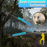 Télémètre de chasse camouflage laser avec logo personnalisé, rechargeable Type-C, objectif 6X, écran LCD, portée 600m 1000m 1200m 1500m