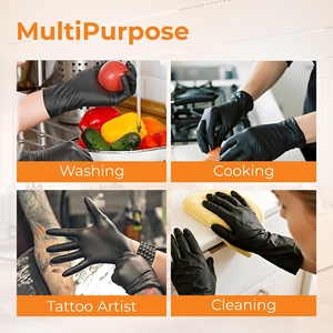 Safety Examination Tattoo Black Nitrile <b>Gloves</b> Guantes Nitrilo Powder Free <b>Touch</b> <b>Screen</b> Disposable Nitrile <b>Gloves</b> - Product Image 3