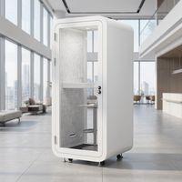 Cabine insonorisée modulaire pour la protection de la vie privée, réduction du bruit, enregistrement vocal, isolation acoustique pour chambre d'hôtel