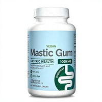OEM/ODM Goma de Mástic 1000 mg - 60 Cápsulas Vegetales - Cápsulas de Goma de Mástic que Favorecen la Salud del Estómago - 30 Porciones