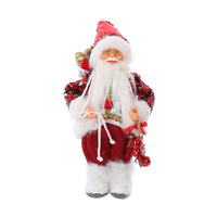 Grande décoration de Noël colorée en tissu et PET de 45/30 cm pour poupée, figurine, ornement, maison et jardin