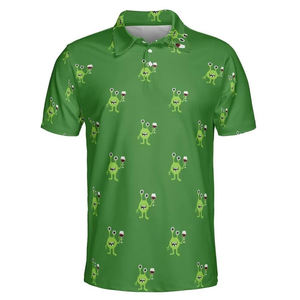 Polos deportivos de secado rápido para deportes de fitness que absorben la humedad 91 poliéster 9 Spandex con cuello soportado ropa de Golf para hombre - Product Image 4