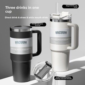 Taza aislada 1200 de acero inoxidable al vacío de gran capacidad de 304 ml con mango conveniente <span class=keywords><strong>para</strong></span> taza de café de viaje - Product Image 3