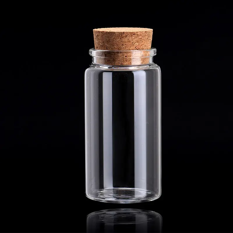 china hot sale 30ml 50ml 70ml 80ml 90ml flat bottom glass test tubes with aluminum screw cap glass candy coin bottle