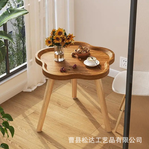 Mesa de centro moderna minimalista de madera, ideal para salas de estar pequeñas, mesitas de noche, estudios, balcones y ventanas abatibles. - Product Image 5