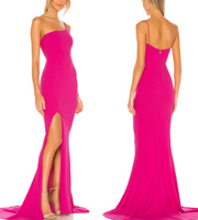 Nouvelle robe de soirée de luxe pour femmes, rouge rose, style simple, tendance
