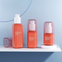 Flacon pulvérisateur à brume fine en plastique PET de luxe personnalisé de 40ml 50ml 80ml emballage rechargeable de toner cosmétique pour soins de la peau lors de voyages